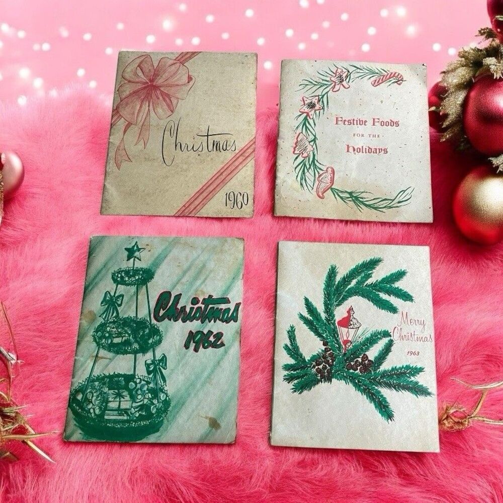 Christmas Cookbooks Michigan Consolidated Gas Set Of 4 Dated 1960-1963 PB